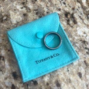 Tiffany & Co. Silver Ring with Blue Pouch